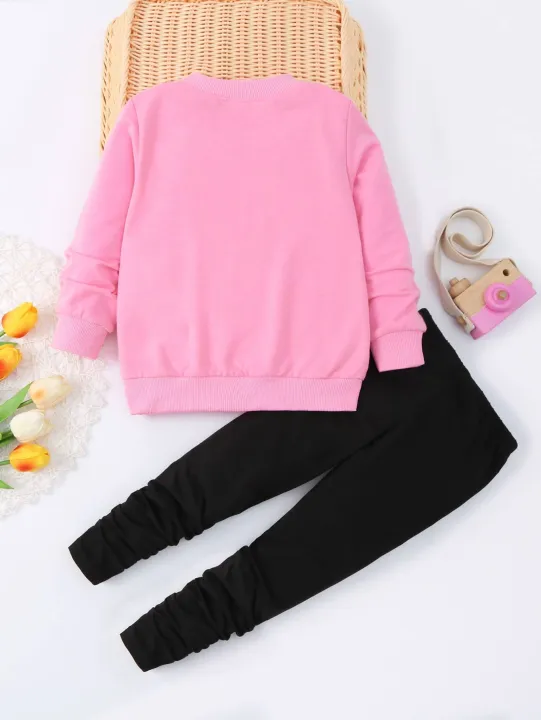 Real%20Boss%20By%20Rich%20Man%20Cute%20Kitty%20Meow%20Printed%20Girl's%20Cartoon%20Cat%20Graphic%20Crew%20Neck%20Sweatshirt%20Pullover%20Tops%20and%20Sweatpants%20Two%20Piece%20Outfit%20-%20Tshirts%20For%20Boys%20/%20Tshirts%20For%20Girls%20-%20Image%202