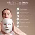 Photon LED face mask |LED Light Therapy Facial Mask | 7 Colours LED Facial Mask, Professional facial light therapy | Skin Rejuvenation, Acne Treatment, and Anti-Aging | led face mask. 