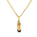 New Arrival Stainless Steel Shoe Pendant Necklace With Cuban Gold Chain Fashion Hip Hop Jewelry. 