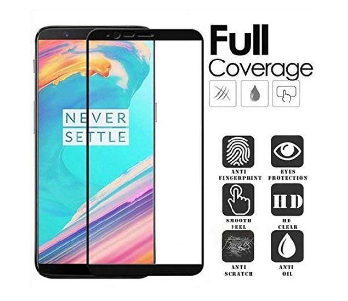 6D Gorilla Full Glue Tempered Glass Screen Protector for OnePlus 5T - Edge-to-Edge, Black