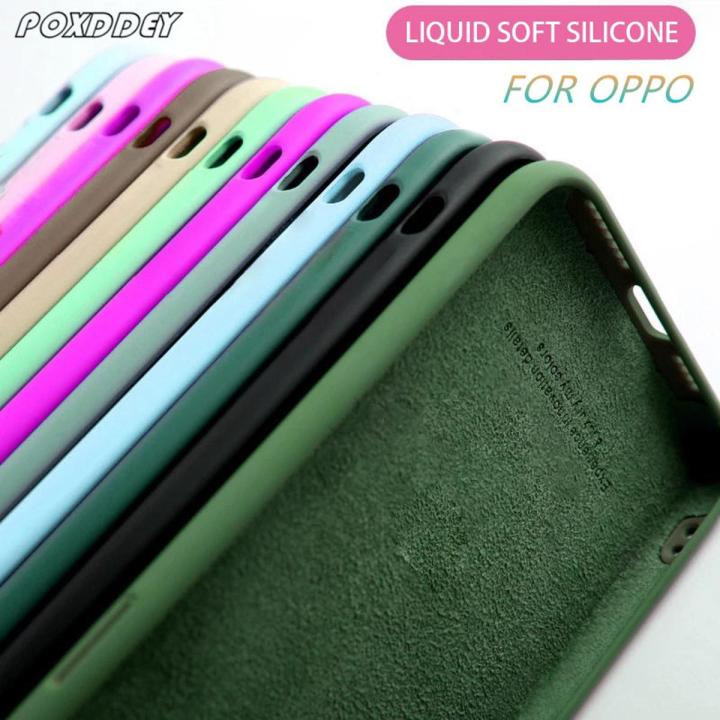 Liquid Silicone Case For OPPO A52 A53 A5 A9 A31 Find X5 X3 X2 Neo Lite Realme XT X2 Pro GT Neo 2T 2 3 3T Solid Shockproof Cover