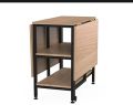 folding dining table with iron base portable. 
