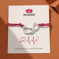 Creative Bracelet for Women Stainless Steel Doctor Stethoscope Pendant Shape Adjustable Wrist Strap for Girl Trendy Jewelry Gift. 