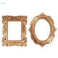 Vintage Photo Frame Carved Lace Resin Mini Antique Picture Props Oval. 