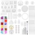 Resin Molds, 149 Pieces Silicone Resin Casting Molds and Tools Kit for Jewelry Resin Craft Making. 