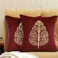 1 PIECE Luxury Velvet Laser Cut Sofa Cushion Cover  Velvet Cushion Designed With Leaser Work, 16*16 FRONT, Silk with Side Zip 1 Piece. 
