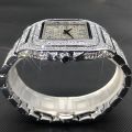 【ETOP】Out Square Watch For Men Top  Luxury Full Diamond Mens Watches Ultra Thin Waterproof Hip Hop Clock Dropshipping. 