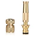 Brass Nozzle Water Spray Gun Jet Hose Nozzles Pipe High Pressure For Car,Bike,Window Cleaning Sprayer And Plants Gardening Washing (Without Pipe) Golden. 