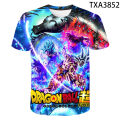 Dragon Ball Z Anime figures Son Goku Super Saiyan T Shirts Boy Kids Clothes Short Sleeve T-shirt Kids Cool Casual Top. 