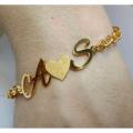 Namely accessories 22k Gold-Plated Customised/Name Bracelet For Women/Girl-TJ-9984. 