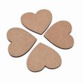 20pcs Set Laser Cut Shapes Mdf Plain Wood Boards For Art And Craft 4x4 Inch - 3.2mm Unfinished Slices Round Heart and Square Mdf Cutouts For Art And Craft For Resin Art, Mandala Art, Pyrography, Painting (Set Of 4 in each shape). 