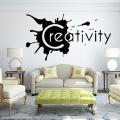 Size:  2 x 1 Feet - Creativity Office Workers motivational quote Wall Stickers vinyl for boys, girls, office, room, home Decor Lovers - Black color - Rising Arts. 