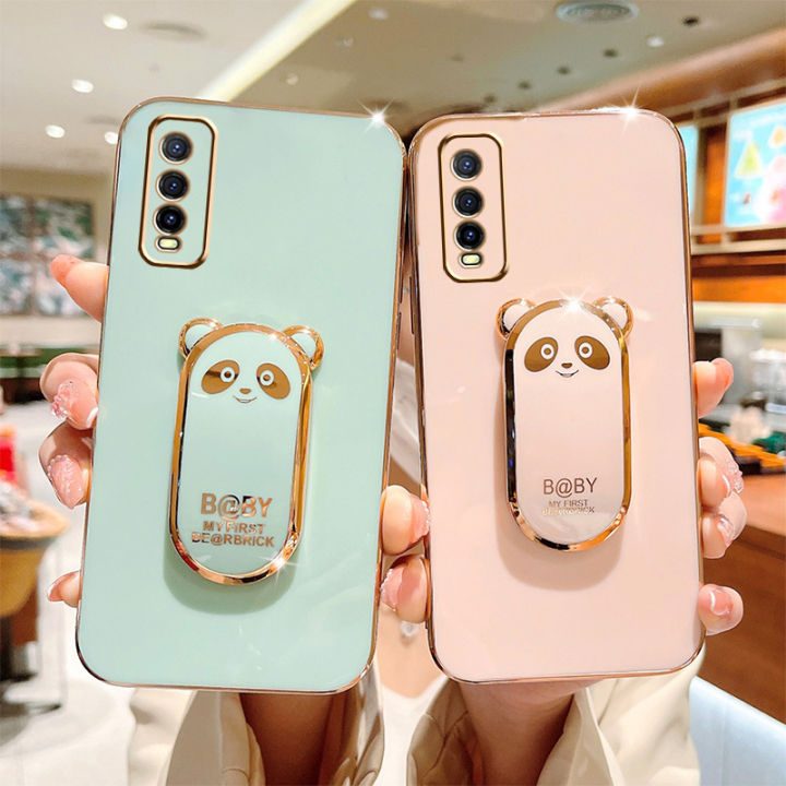 Applicable to Samsung A22 Phone case 4G Cute Panda S21 Invisible Folding Bracket A32 All-Inclusive Drop-Resistant A72 Men and Women