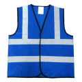 High Visibility Reflective Safety Vest Jacket - Blue Color, 60G - One Size Fits Most. 