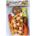 Fast Food -  Pizza & Burger Cooking and Cutting Play Set. 