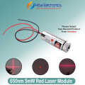 650nm 5mW Red Dot Line Cross Laser Module Head Glass Lens Adjustable Laser Diode Head Industrial Class. 