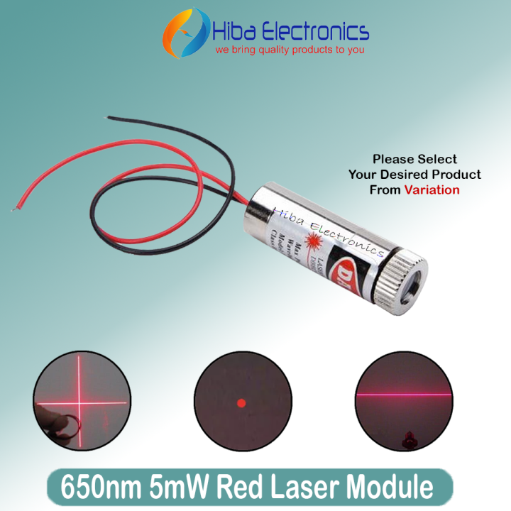 650nm 5mW Red Dot Line Cross Laser Module Head Glass Lens Adjustable Laser Diode Head Industrial Class