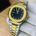Patek Philippe watch black dial two tone wrist watch | Patek Philippe watches man woman. 