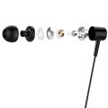 Black In-Ear Headphones, High Bass Sound, Universal Handsfree with 3.5mm Connector, Compatible with Android and Windows. 