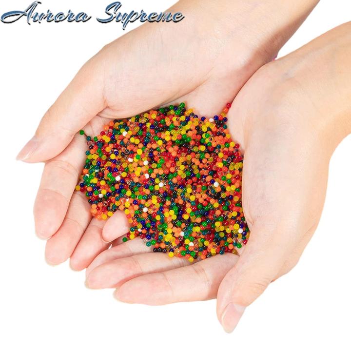 Colorful Water-absorbent Beads Colorful Water Gel Beads for Vase Filler Candle Centerpiece Plant Floating Water Absorbent Transparent 2.5-3mm Size Ideal Decoration Clear Water Beads