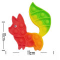 Push Pop Bubble Fidget Spinner Pop It Silicone Toy - 6 inches - Rainbow Tiger. 