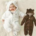 Newborn Baby Girl Boy Fuzzy Clothes Hooded Romper Bodysuit Jumpsuit Outfit 0-24M. 