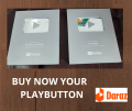 Silver Color Play Button. 