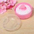 Powder Puff Box newborn children or makeup purpose puff Pink-Blue. 