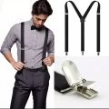 Suspenders for Men Elastic Suspender Galas for boys - black. 