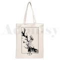 Japan Manga Asta Black Clover Funny Anime Print Reusable Shopping Women Canvas Tote Bags Eco Shopper Shoulder Bags. 