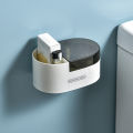 Wall-mounted Ashtray Windproof Removable with Lid Waterproof Bathroom Ash Storage Box for Toilet. 