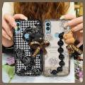 Black pearl pendant cute Phone Case For Kyocera Android One S10/S9/KC-S304 Waterproof Anti-knock Back Cover silicone. 