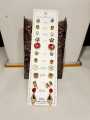 12 Pairs Fashion Stud Earrings Set Card for Girls – Cute Designs for Little and Young Girls. 