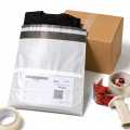 Courier Flyer Bag with Full Width Label Pocket | Self Adhesive Tamper Proof | Waterproof Packaging | 7x9, 8x11, 10x14, 12x16. 