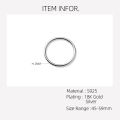 La Monada 45-59mm Plain Thin Women Ring 925 Sterling Silver Big Small Rings For Women 925 Silver Finger Rings Woman Girls Kids. 