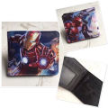 Marvel Anime Wallet Spider-Man Iron Man PU Shorts Coin Purse Fashion Casual Men's Wallet The Avengers The New Women's Wallet. 