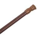 Extendable Telescopic Spring Loaded Net Voile Tension Curtain Rail Pole Rods,70~120cm,Wood color. 