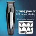SHINON SH-2581 PROFESSIONAL TRIMMER WITH DIGITAL DISPLAY AND 6 DIFFERENT SIZES COMB 120 MIN BATTERY PERFORMANCE BEST QUALITY PRODUCT FOR MEN. 