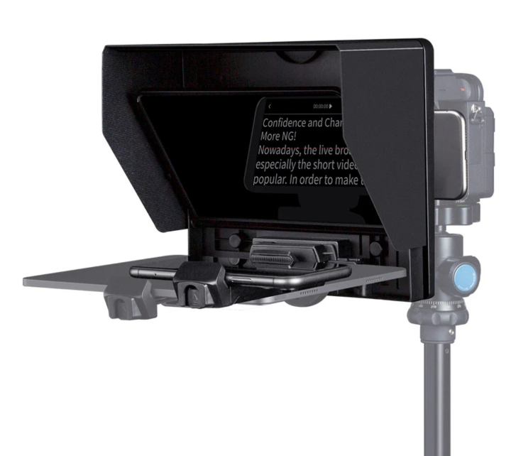 FeelWorld TP10 Portable Folding Teleprompter for Smartphone/Tablet/DSLR (10″)
