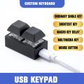 USB Keypad Mini-2 key Mechanical Keyboard Custom Shortcut Key For Audio Game Copy Paste keys For Office Shortcut. 