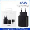 Original Samsung 45W Charger Super Fast Charging 2.0 Travel Adapter (PD 3.0 PPS Max) 25W TYPE-C Charger with USB TYPE-C to TYPE-C Cable for Samsung Galaxy Tab S4, Tab S5E, Tab S6 Lite, Tab S7 Plus, Tab S8 Ultra, Note20 Ultra, Note10 Plus S23 S22 S21 S20. 