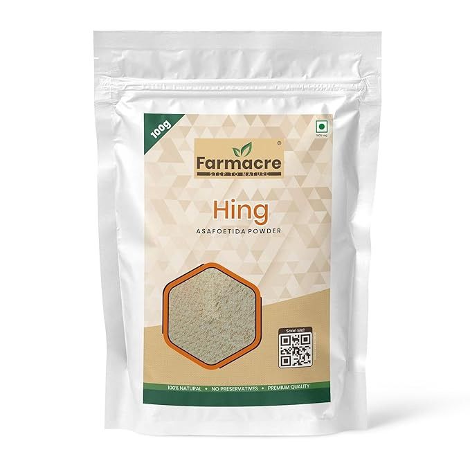 Farmacre Hing Powder Asafoetida Hing Strong Hing Bandhani Hing - 100 gms Pack