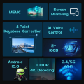 F18 Android Projector 550 ANSI Lumens Auto Focus 4K Ultra HD native 1920X1080P  Dual Wifi6 BT Home Theater outdoor Smart Projector better than HY350. 