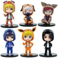 6pcs/set Anime Naruto Kakashi Hatake Gaara Uchiha Itachi with Fashion Cloth Action Figure Model Toys. 