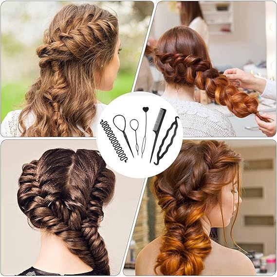 6%20Pcs%20Hair%20braiding%20tools-Including%20Hair%20braider,%20Zig%20Zag%20Pony%20tail%20maker,%20Hair%20Bun%20Hair%20styling%20comb%20and%20braiding%20accessories%20for%20Women%20-%20Image%202