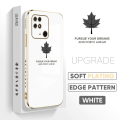 For Xiaomi Redmi 10C - Shiny Maple leaf Plating Square Bumper Phone Case Soft TPU Silicone Shockproof Protective Back Cover For Xiaomi Redmi 10C. 