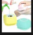 AS BQ MS TECH Silicone Bath Body Brush Scrubber with Soap Dispenser Body Brush for Shower, Silicone Massage Bath Brush, Dry Skin Spa Brush, Scrubber Handle Loofah for Men Women. 