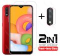 SAMSUNG A10 FRONT 9H FLEXIBLE GLASS WITH 2X CAMERA LENS GLASS. 