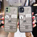 chenyyka For iPhone 6 Case Thin Frosted Transparent Hard Side Square Edge Shockproof Phone Cases Fashion Tide Word New Pattern Silicone Casing Full Cover Protection Softcase. 