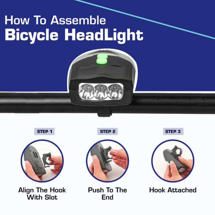 🚴♂️ 3-in-1 LED Bicycle Headlight with Horn 🔊 – Ultra Bright Cycle ...